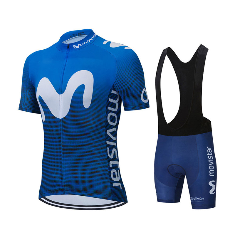 Cycling Bib Shorts - Neue Sommer Movistar Team Radfahren Jersey